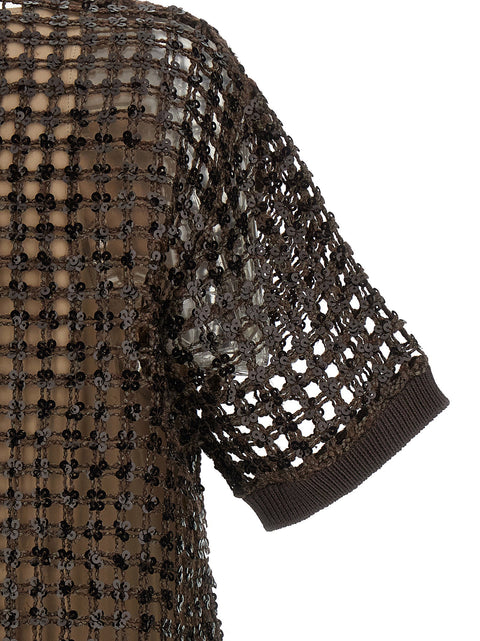 Brunello Cucinelli Sequin Mesh Dress