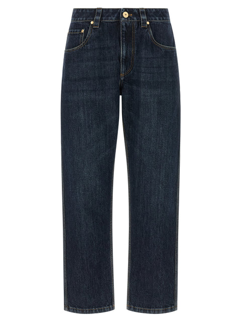 Brunello Cucinelli Shiny Bartack Jeans