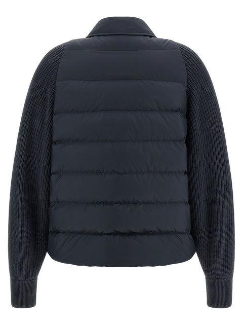 Brunello Cucinelli Shiny Flap Detail Down Jacket