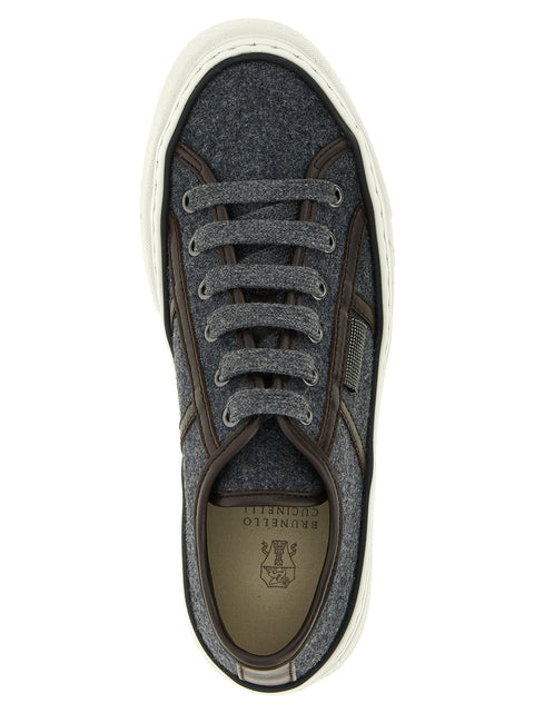Brunello Cucinelli Shiny Tab Sneakers