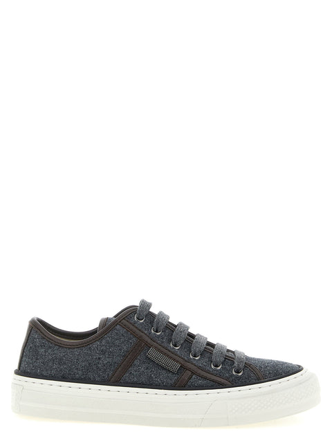 Brunello Cucinelli Shiny Tab Sneakers