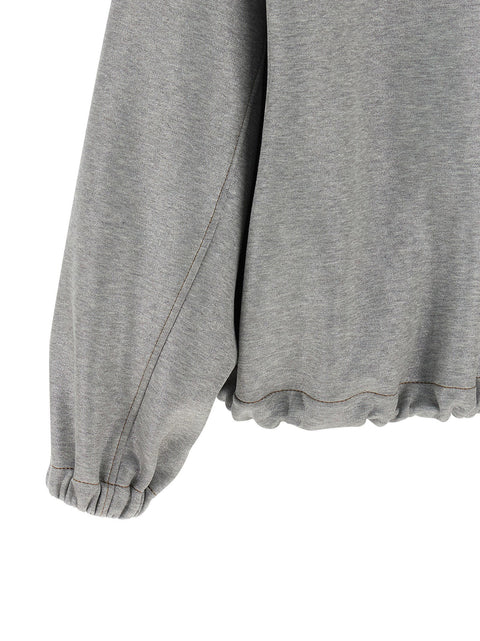 Brunello Cucinelli Shiny Zipper Pull Bomber Jacket