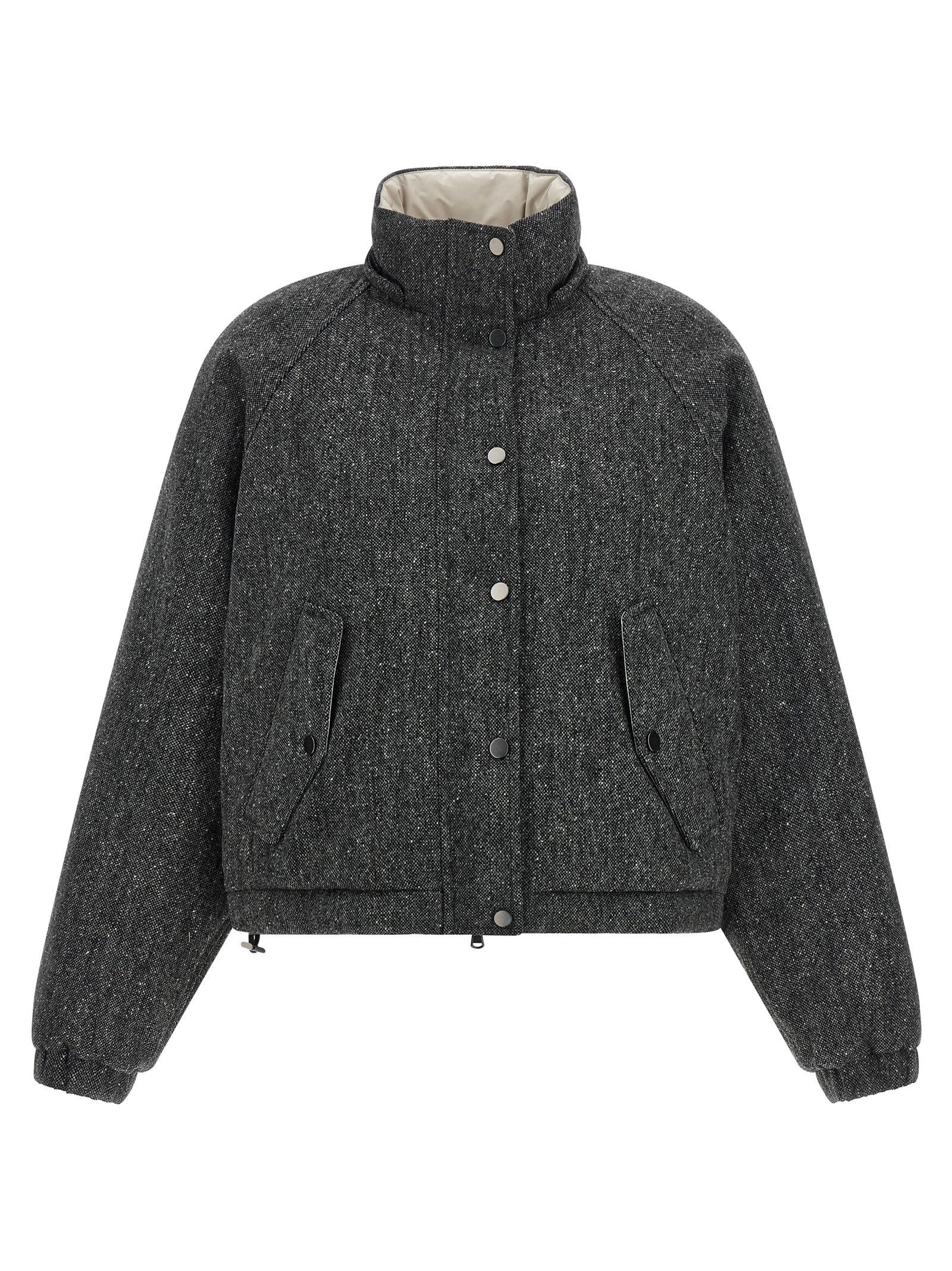 Brunello Cucinelli Shiny Zipper Pull Down Jacket