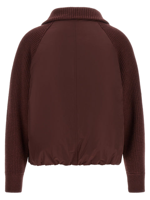 Brunello Cucinelli Shiny Zipper Pull Down Jacket