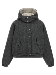 Brunello Cucinelli Shiny Zipper Pull Down Jacket