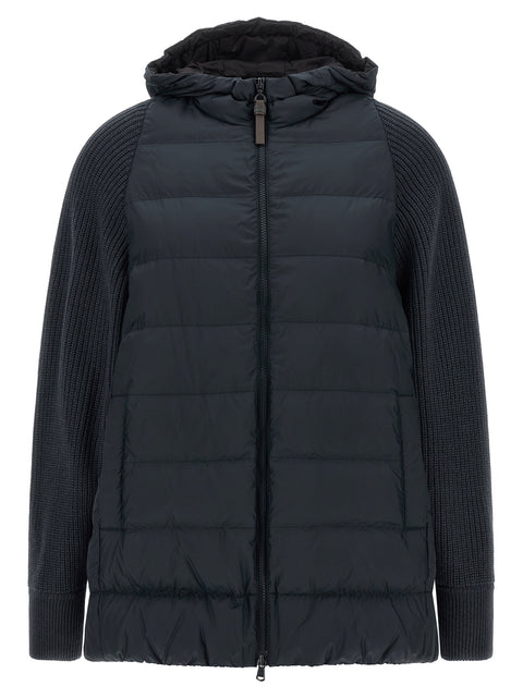 Brunello Cucinelli Shiny Zipper Pull Down Jacket