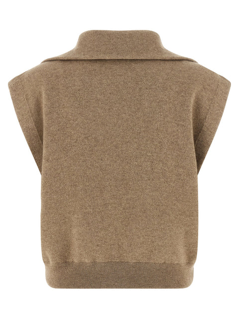 Brunello Cucinelli Shiny Zipper Pull Vest