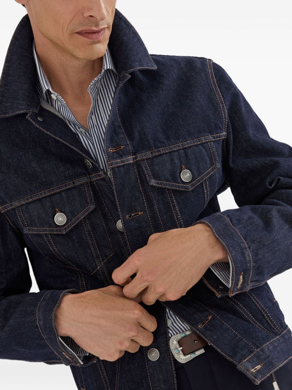 Brunello Cucinelli Shirts Blue-Shirts-Brunello Cucinelli-L-Urbanheer