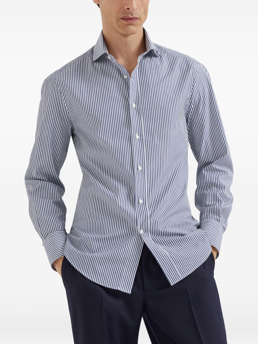 Brunello Cucinelli Shirts Blue-Shirts-Brunello Cucinelli-L-Urbanheer