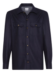Brunello Cucinelli Shirts Blue-Shirts-Brunello Cucinelli-L-Urbanheer