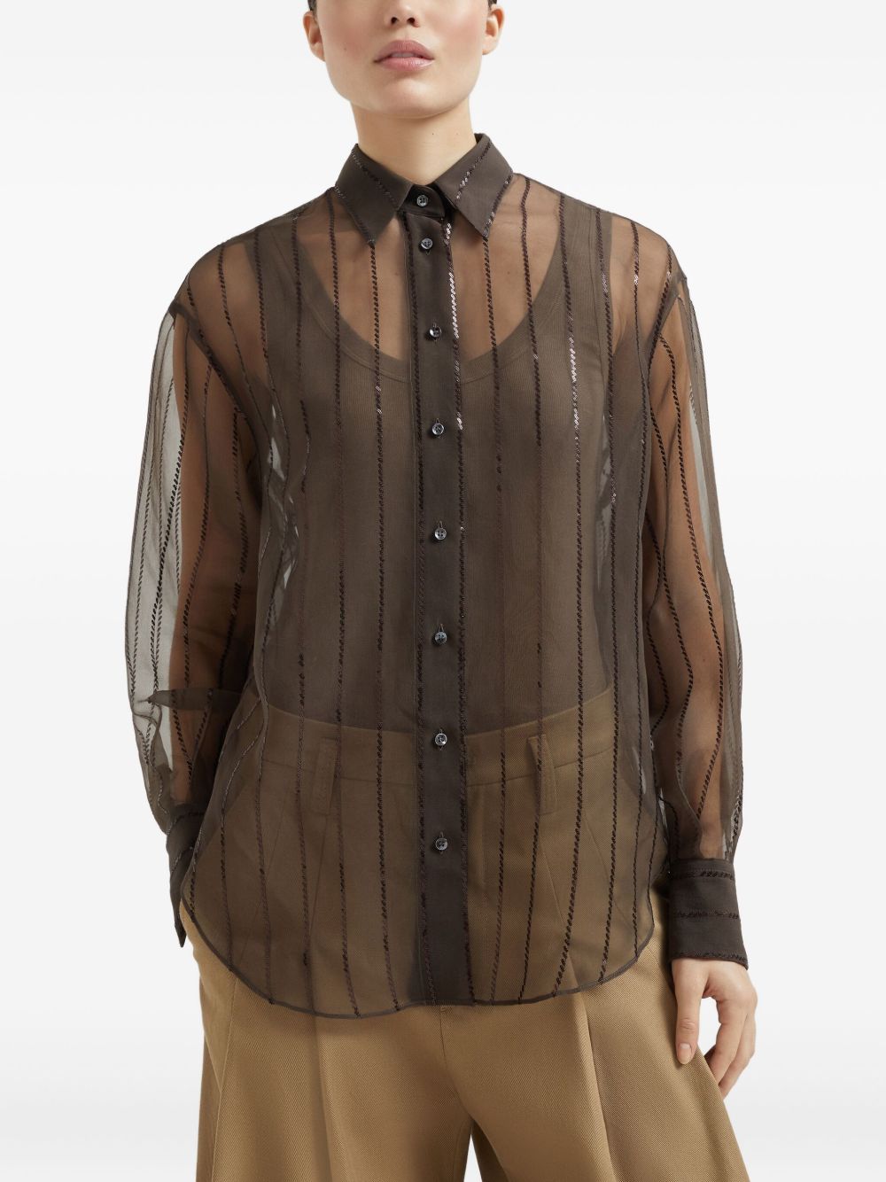 Brunello Cucinelli Shirts Brown