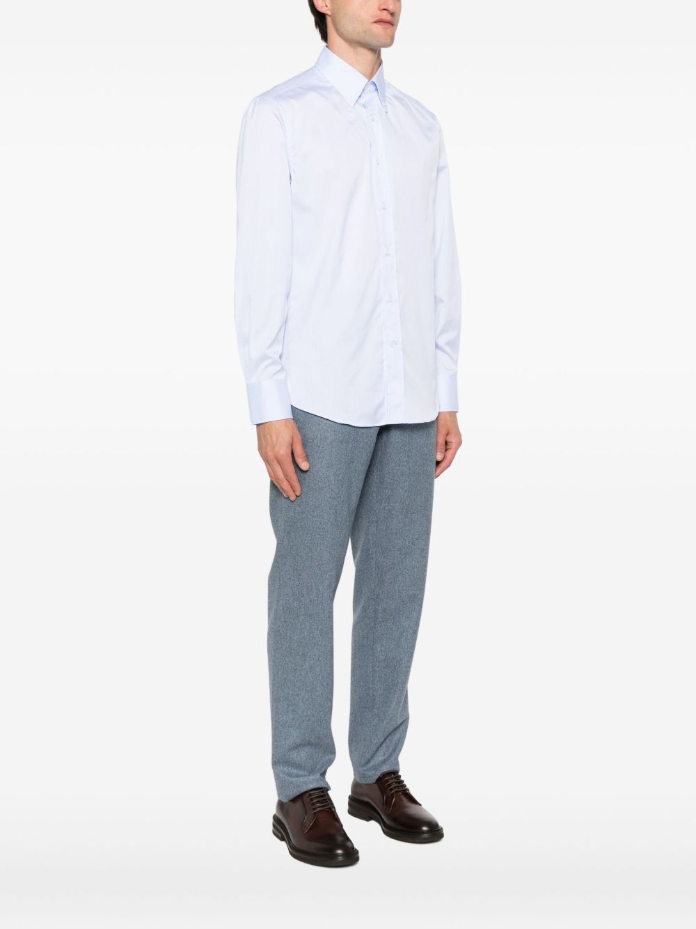 Brunello Cucinelli Shirts Clear Blue-Shirts-Brunello Cucinelli-L-Urbanheer
