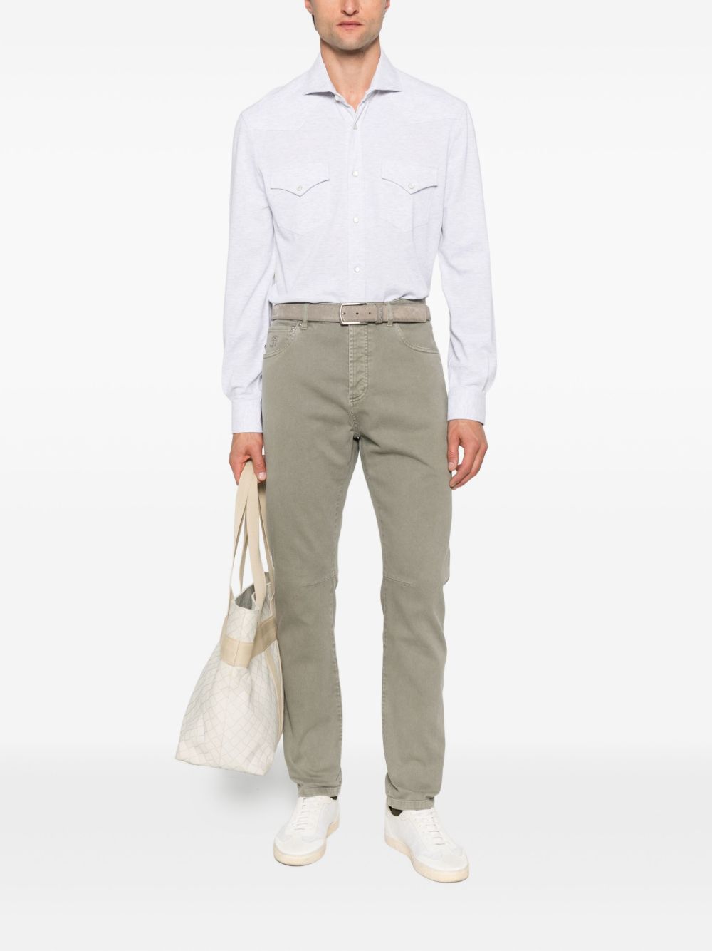 Brunello Cucinelli Shirts Light Grey