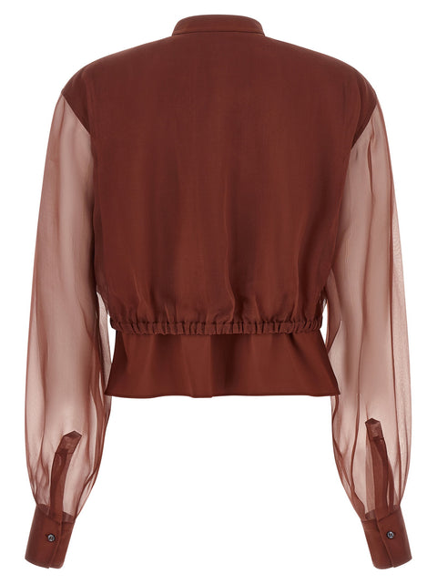 Brunello Cucinelli Silk Sleeves Blouse