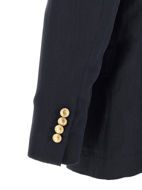 Brunello Cucinelli Silk Twill And Linen Délavé Blazer