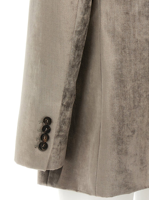Brunello Cucinelli Single-breasted Chenille Blazer