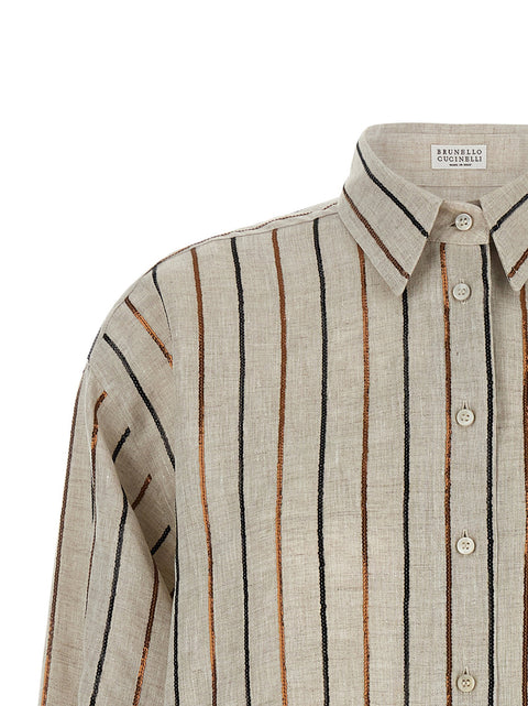 Brunello Cucinelli Sparkling Stripes Shirt