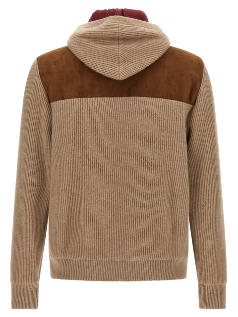 Brunello Cucinelli Suede And Cashmere Bomber Jacket
