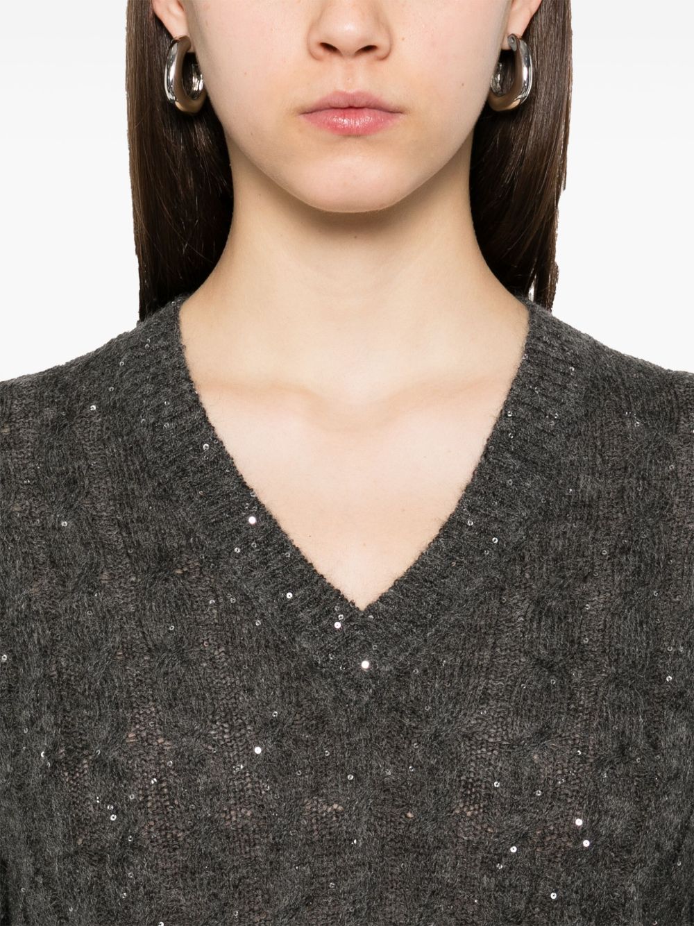 Brunello Cucinelli Sweaters Grey-Topwear-Brunello Cucinelli-L-Urbanheer