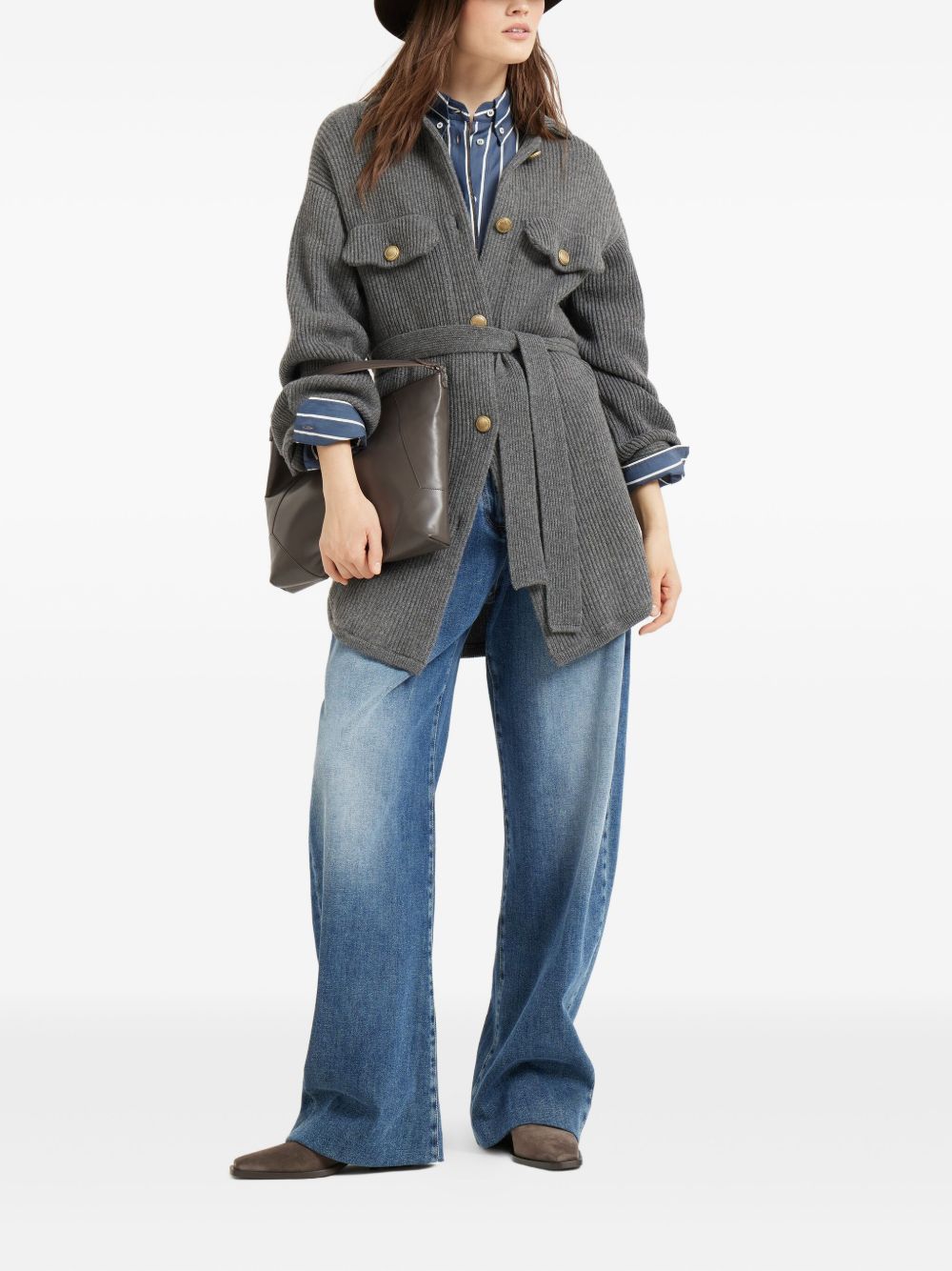 Brunello Cucinelli Sweaters Grey