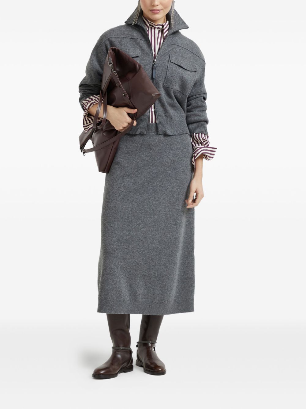 Brunello Cucinelli Sweaters Grey