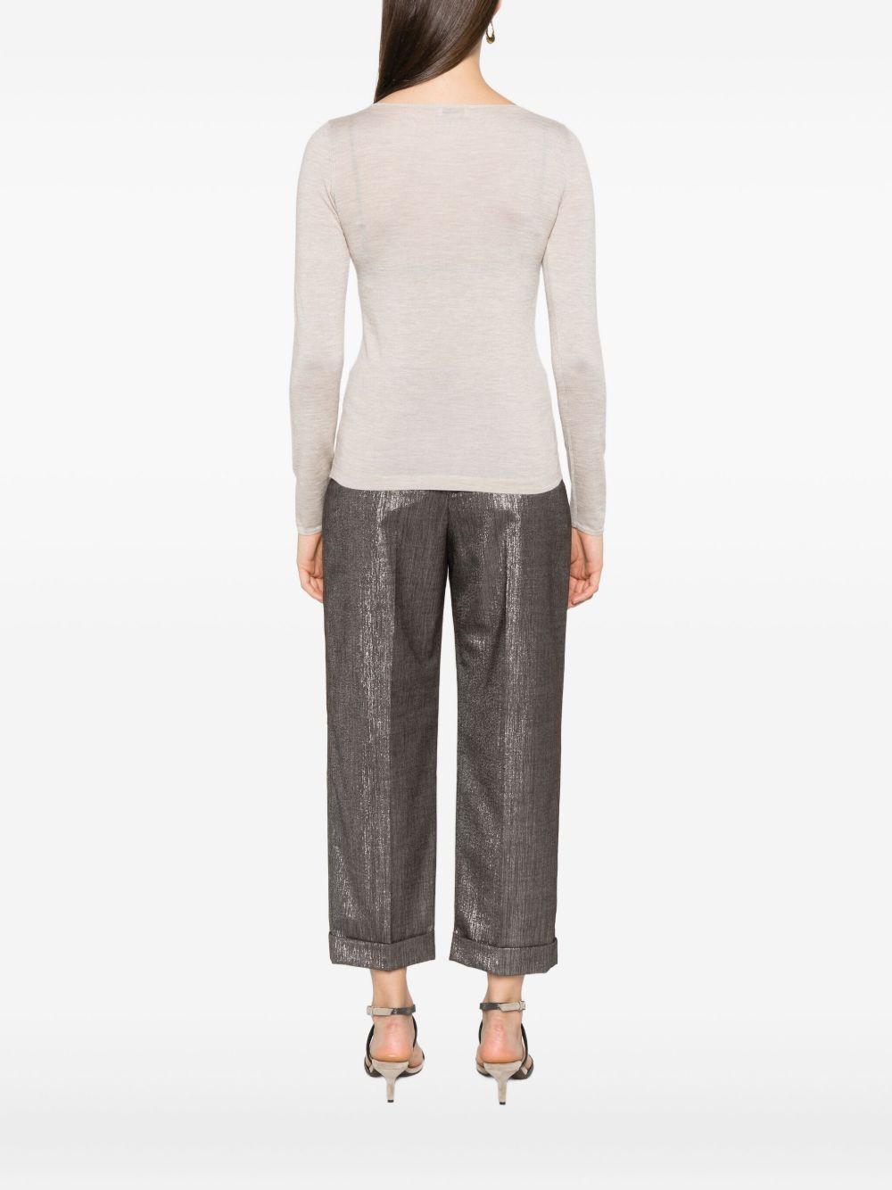 Brunello Cucinelli Sweaters Leather Brown