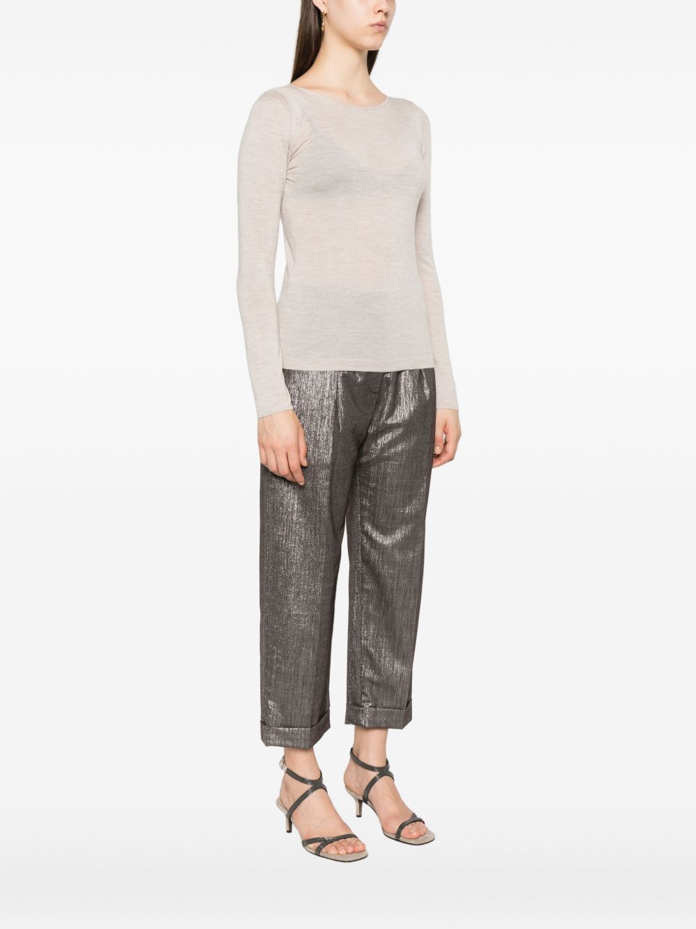 Brunello Cucinelli Sweaters Leather Brown