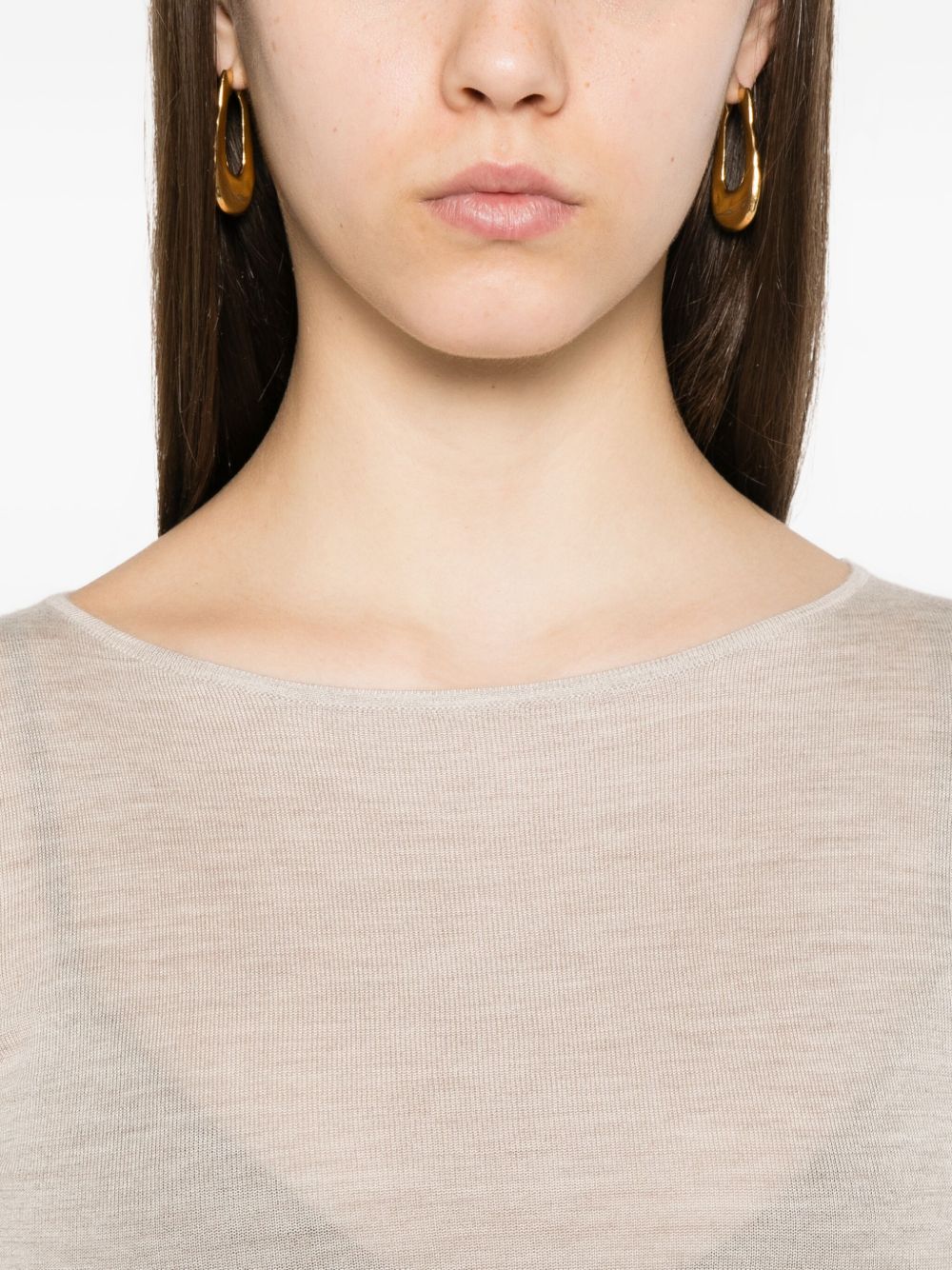 Brunello Cucinelli Sweaters Leather Brown