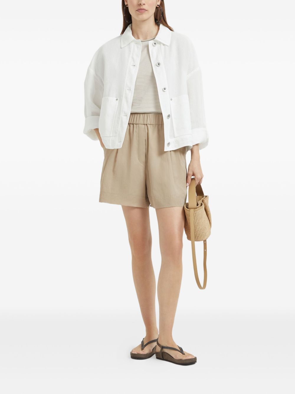 Brunello Cucinelli T-shirts and Polos Beige