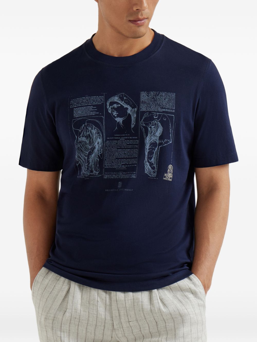 Brunello Cucinelli T-shirts and Polos Blue