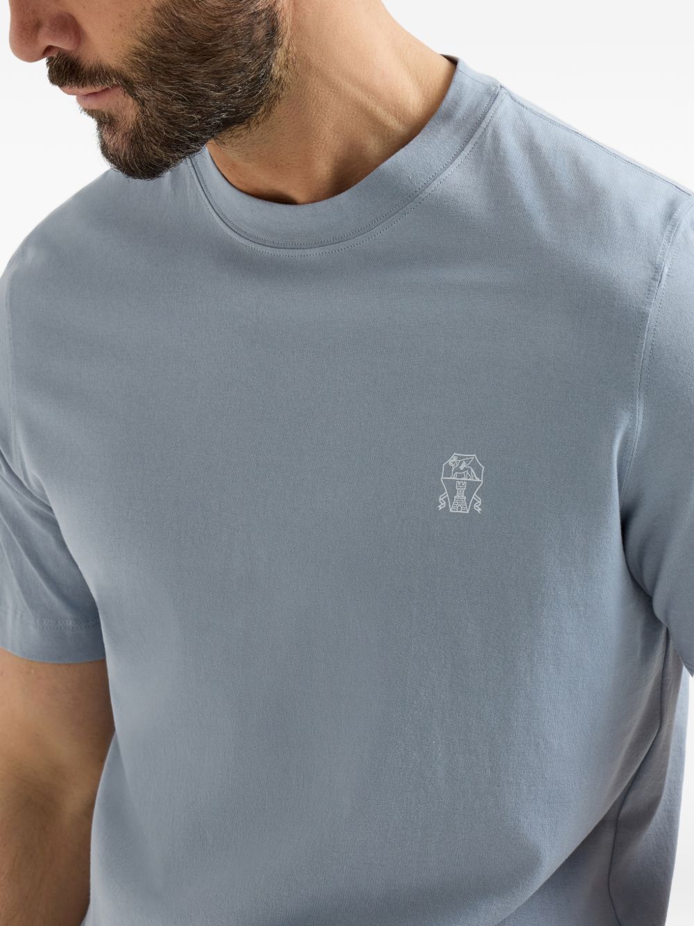 Brunello Cucinelli T-shirts and Polos Clear Blue