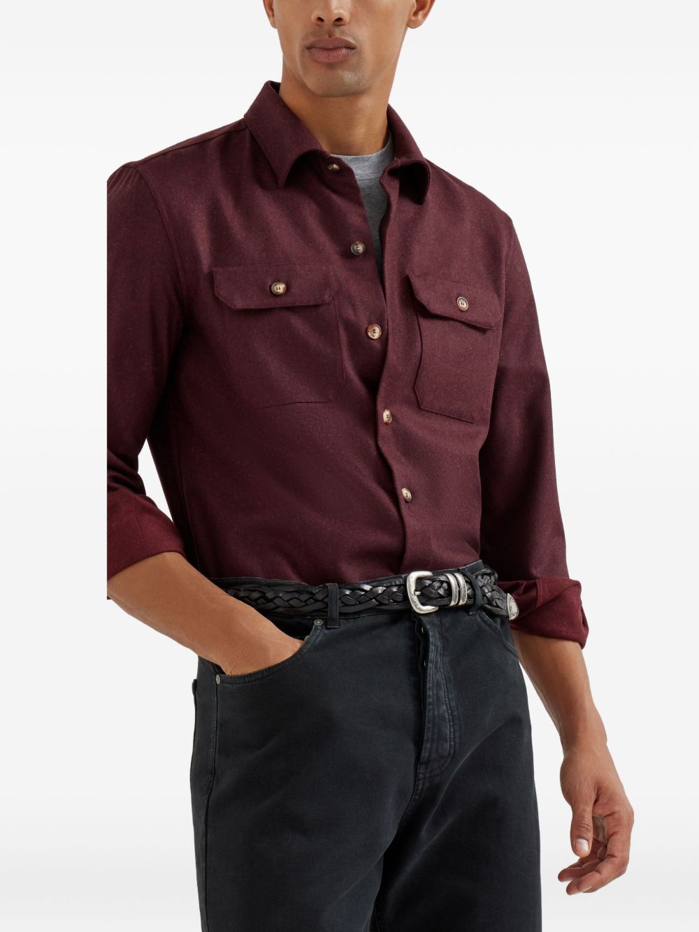 Brunello Cucinelli T-shirts and Polos Grey-Topwear-Brunello Cucinelli-L-Urbanheer