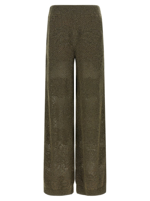 Brunello Cucinelli Track Flower Lace Pants