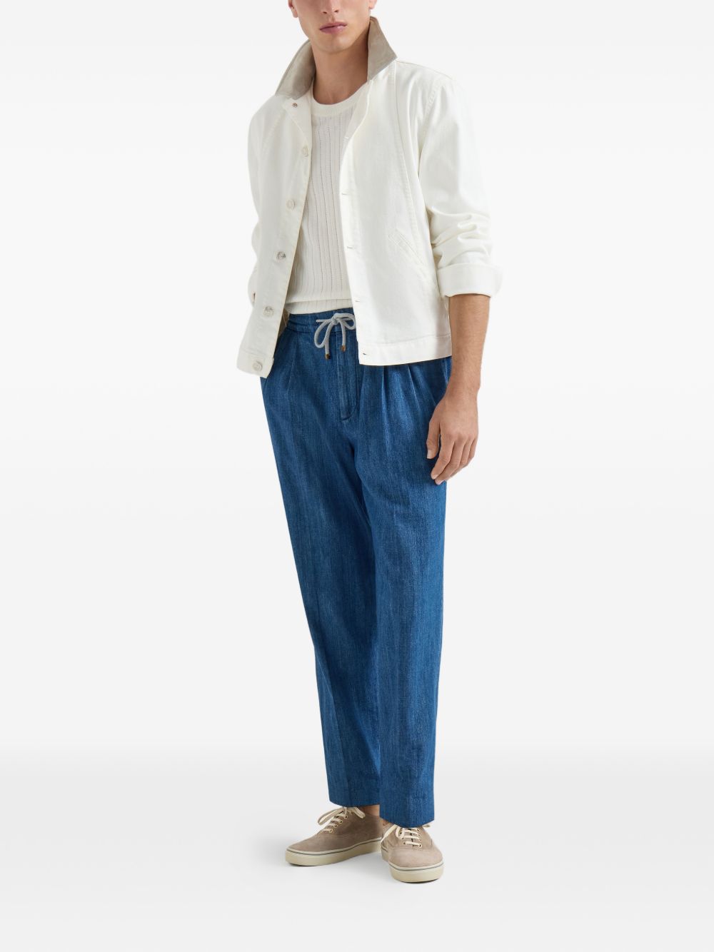 Brunello Cucinelli Trousers Clear Blue