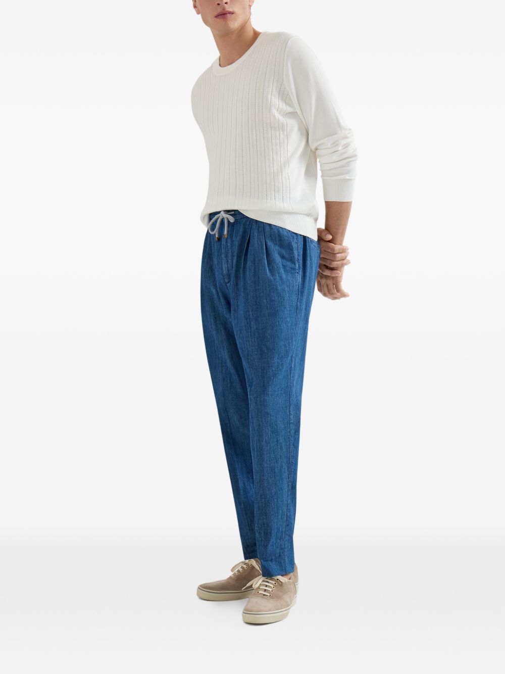 Brunello Cucinelli Trousers Clear Blue
