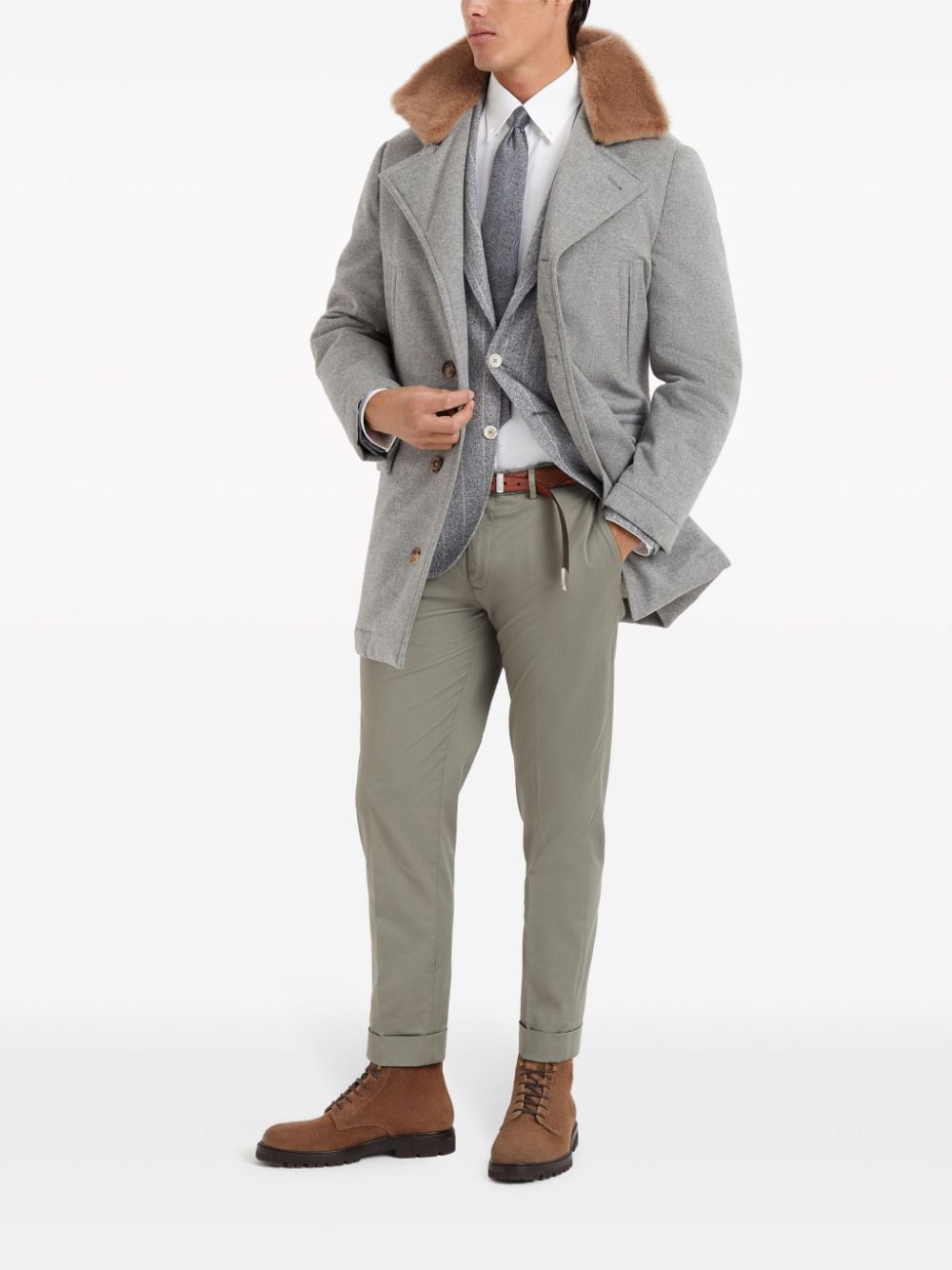 Brunello Cucinelli Trousers Green-Trousers-Brunello Cucinelli-46-Urbanheer