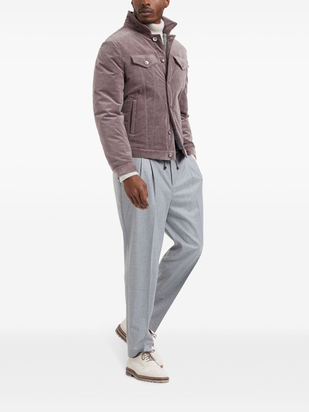 Brunello Cucinelli Trousers Light Grey-Trousers-Brunello Cucinelli-46-Urbanheer