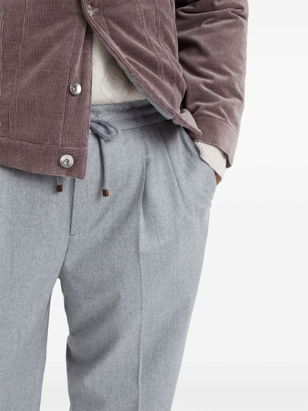 Brunello Cucinelli Trousers Light Grey-Trousers-Brunello Cucinelli-46-Urbanheer