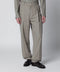 Brunello Cucinelli Twill cotton trousers with pleats in khaki