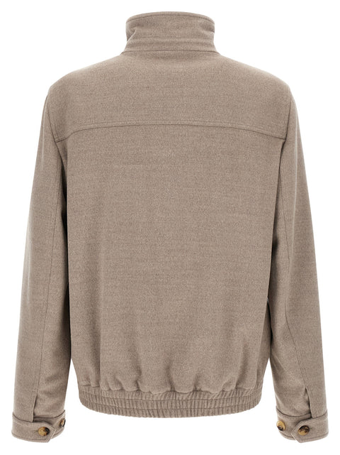 Brunello Cucinelli Virgin Wool Beaver Bomber Jacket