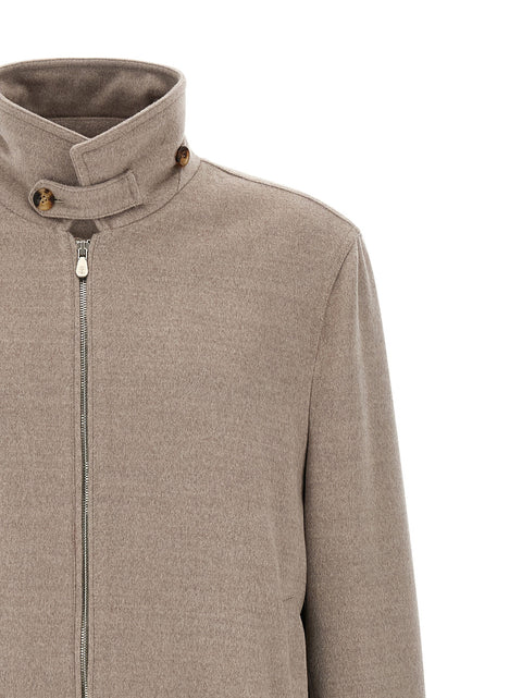 Brunello Cucinelli Virgin Wool Beaver Bomber Jacket
