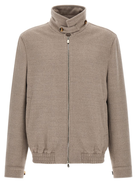 Brunello Cucinelli Virgin Wool Beaver Bomber Jacket