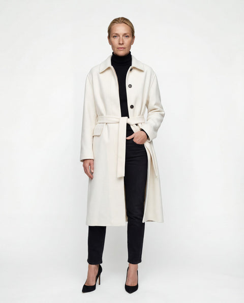 Brunello Cucinelli White Cashmere Coat