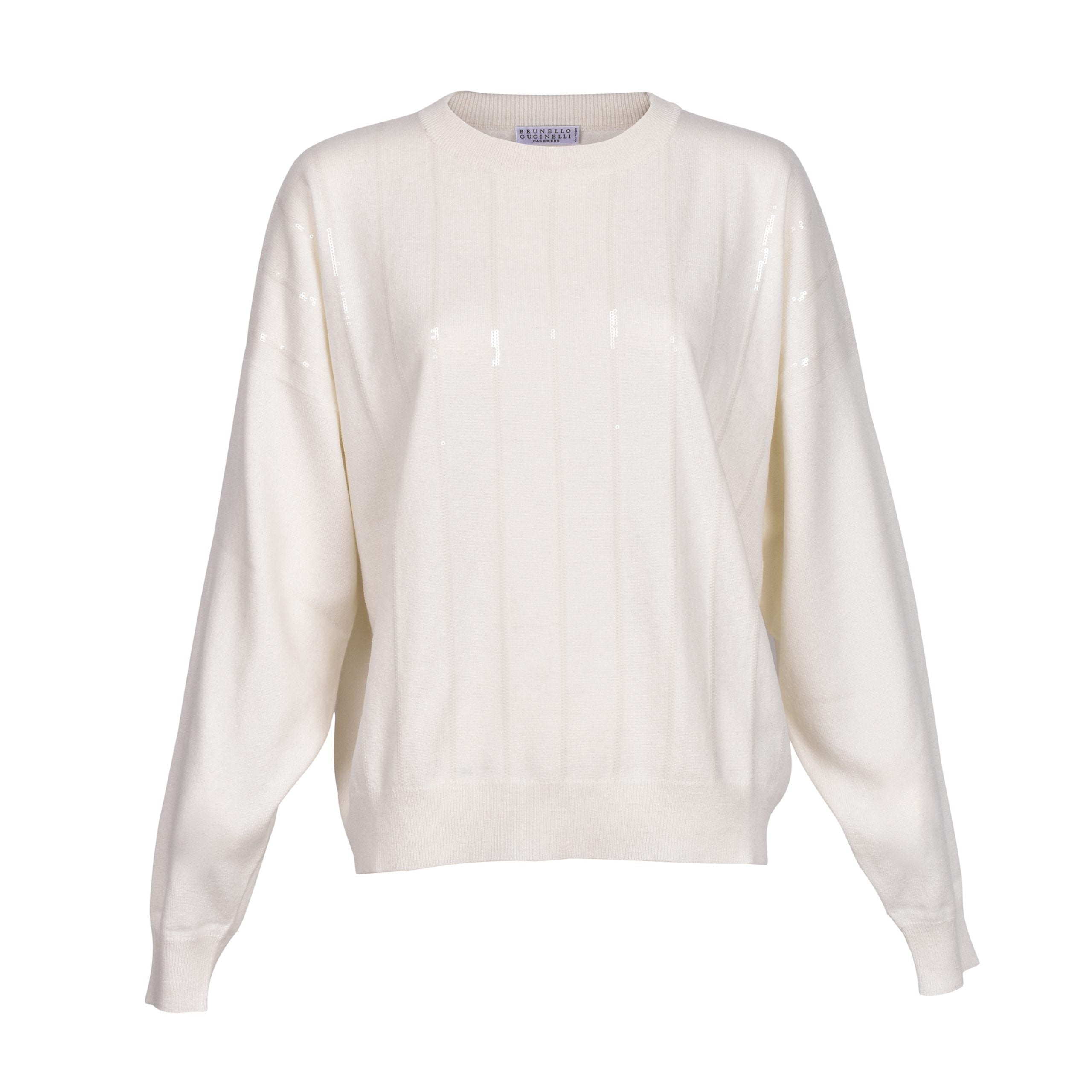 Brunello Cucinelli White Cashmere Sweater