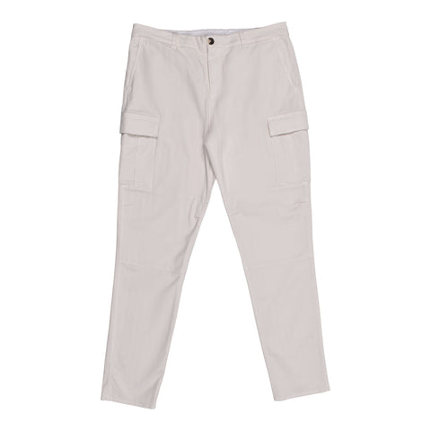Brunello Cucinelli White Cotton Cargo Pants