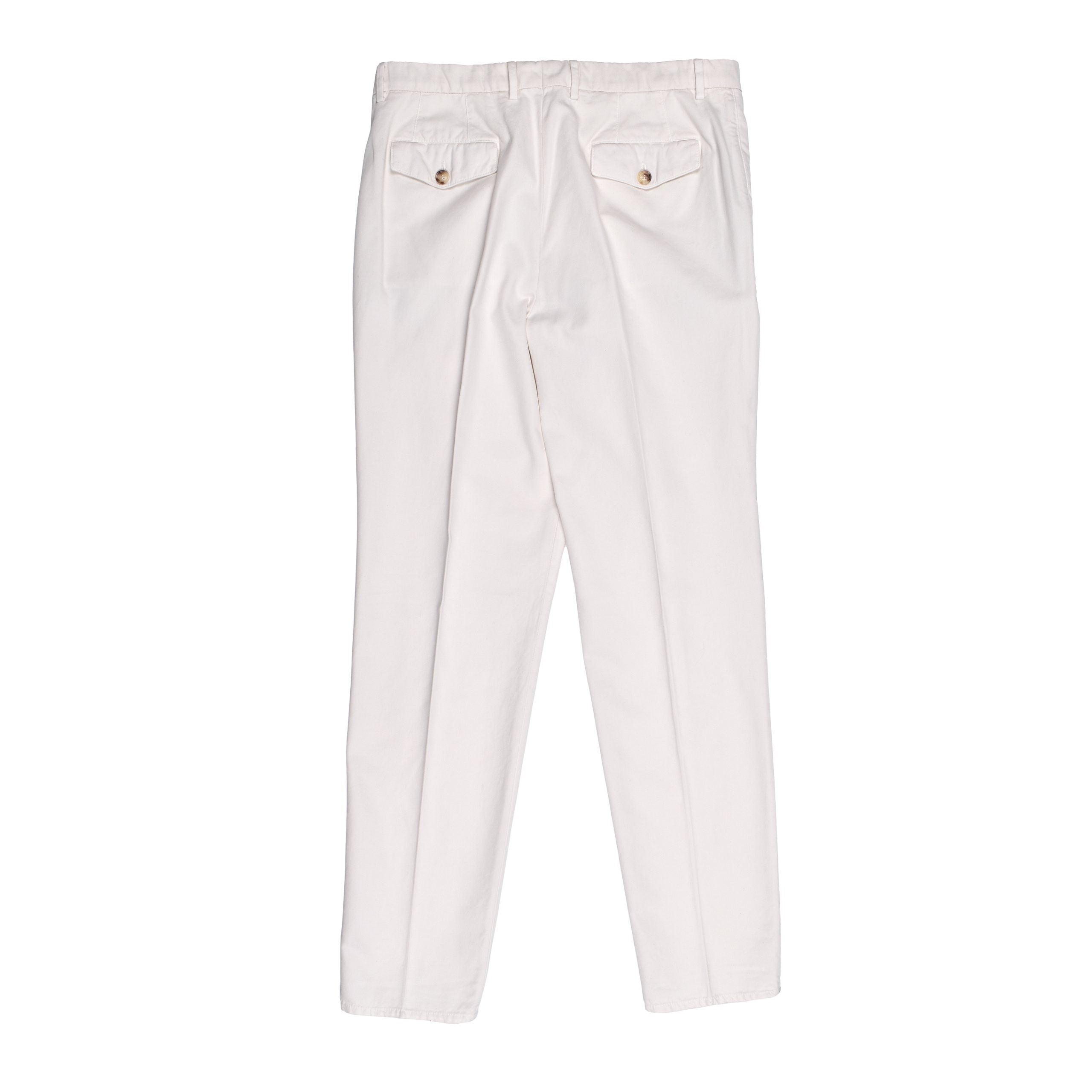 Brunello Cucinelli White Cotton Casual Pants