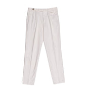 Brunello Cucinelli White Cotton Casual Pants