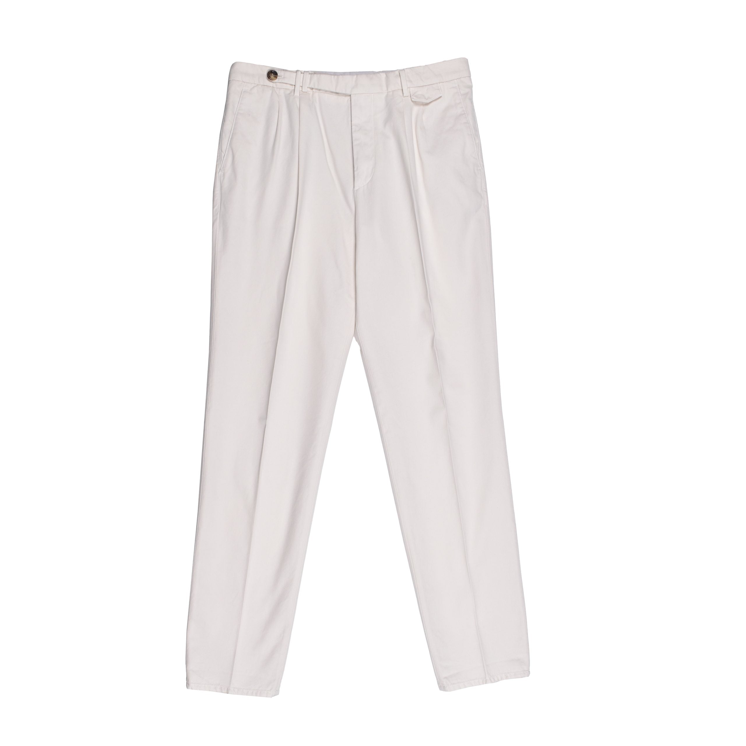 Brunello Cucinelli White Cotton Casual Pants
