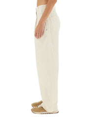 Brunello Cucinelli White Cotton Pants