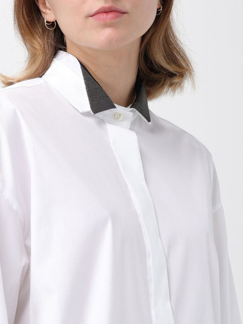 Brunello Cucinelli White Cotton Shirt